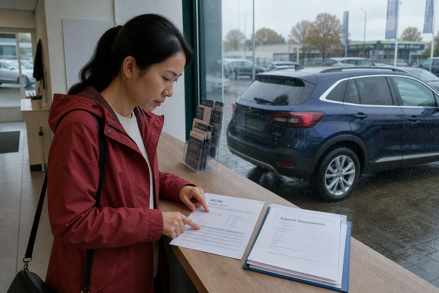 Used car from the Netherlands before import to Austria